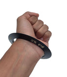 Sikh Sarbloh Kara Pure Iron Black Bangle 2% Wale Never Forget 84 Chakri Kada I21