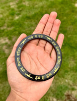 Sikh Sarbloh Kara Pure Iron Black Bangle Har Maidan Fateh Chakri Khalsa Kada I23