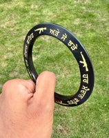 Sikh Sarbloh Kara Pure Iron Black Bangle Har Maidan Fateh Chakri Khalsa Kada I23
