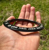 Sikh Sarbloh Kara Black Pure Iron Deg Tegh Fateh Panth Ki Jeet Khalsa Kada I25R