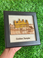 Sikh Photo Frame Golden Temple Sri Harmandir Sahib Wooden Wall Home Decor ZZZ10 Wood carved Darbar Saab Amritsar Swaran Mandir Sikhism New