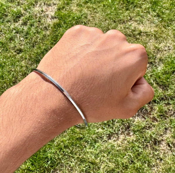 Design Kara Lines In Acciaio Inossidabile Con Bordo In Ottone Bracciale - Foto 4