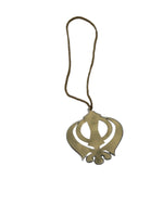 Sikh Khanda Hanger Car Rear Mirror Punjabi Golden Pendant Singh Kaur Khalsa ZZZ9