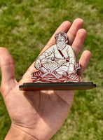 Wooden Car Stand Baba Deep Singh Ji Desktop Home Decor Display Sikh Khalsa ZZZ14