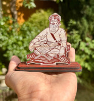 Wooden Car Stand Baba Deep Singh Ji Desktop Home Decor Display Sikh Khalsa ZZZ14
