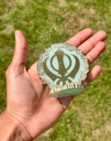 Sikh Khanda Stand Desktop Car Home Decor Singh Kaur Khalsa Punjabi Display ZZZ12