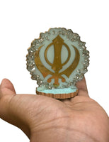 Sikh Khanda Stand Desktop Car Home Decor Singh Kaur Khalsa Punjabi Display ZZZ12