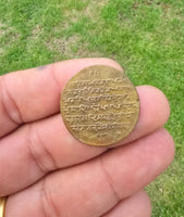 Sikh Guru Hargobind Sahib Ji Antique Mool Mantar Token Coin Khalsa Coinage Rare GGR1 Vintage Old Historical coin