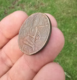 Sikh Guru Nanak Ji Antique Sat Kartar Token Coin Khalsa Nanakshahi Rare GGR4 Vintage Old Historical coinage Baba Nanak Guru Gobind Singh