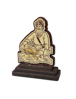Sikh Desktop Stand Baba Deep Singh Shaheed Ji Wood Carved Photo Portrait ZZZ15
