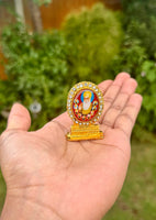 Sikh Guru Nanak Ten Gurus Stand Gold Plated Desktop Car Dashboard Mantle Piece U