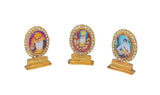 Sikh Dashboard Stand Gold Plated Gems Sikh Gurus Baba Deep Singh Ji Car Display UU4R