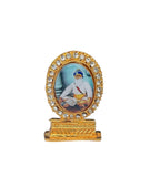 Sikh Dashboard Stand Gold Plated Gems Sikh Gurus Baba Deep Singh Ji Car Display UU4R