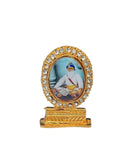 Sikh Dashboard Stand Gold Plated Gems Sikh Gurus Baba Deep Singh Ji Car Display UU4R