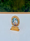 Sikh Dashboard Stand Gold Plated Gems Sikh Gurus Baba Deep Singh Ji Car Display UU4R