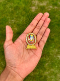 Sikh Dashboard Stand Gold Plated Gems Sikh Gurus Baba Deep Singh Ji Car Display UU4R
