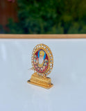Sikh Dashboard Stand Gold Plated Gems Sikh Gurus Baba Deep Singh Ji Car Display UU4R