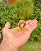 Sikh Dashboard Stand Gold Plated Gems Sikh Gurus Baba Deep Singh Ji Car Display UU4R