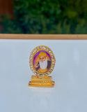 Sikh Dashboard Stand Gold Plated Gems Sikh Gurus Baba Deep Singh Ji Car Display UU4R