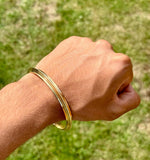 Brass Kara Gold Look Sikh Khalsa Kada Punjabi Bracelet Singh Kaur Unisex Bangle T24R