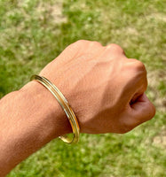 Sikh Brass Kara Stunning Gold Look Traditional Punjabi Kada Singh Karha T24R New lines design unisex