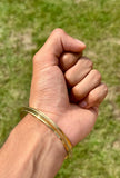 Brass Kara Gold Look Sikh Khalsa Kada Punjabi Bracelet Singh Kaur Unisex Bangle T24R