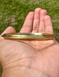 Brass Kara Gold Look Sikh Khalsa Kada Punjabi Bracelet Singh Kaur Unisex Bangle T24R