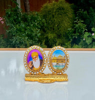 Sikh Dashboard Stand Golden Gems Baba Nanak Ji Harmandir Sahib 2in1 Dual Display Darbar Sahib Amritsar Baba Nanak Ten Gurus Car Stand Luck