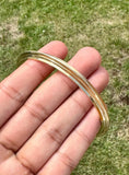 Brass Kara Gold Look Sikh Khalsa Kada Punjabi Bracelet Singh Kaur Unisex Bangle T24R