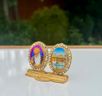 Sikh Dashboard Stand Golden Gems Baba Nanak Ji Harmandir Sahib 2in1 Dual Display Darbar Sahib Amritsar Baba Nanak Ten Gurus Car Stand Luck