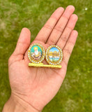 Sikh Dashboard Stand Golden Gems Baba Nanak Ji Harmandir Sahib 2in1 Dual Display Darbar Sahib Amritsar Baba Nanak Ten Gurus Car Stand Luck