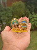 Sikh Dashboard Stand Golden Gems Baba Nanak Ji Harmandir Sahib 2in1 Dual Display Darbar Sahib Amritsar Baba Nanak Ten Gurus Car Stand Luck