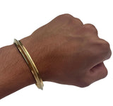 Brass Kara Gold Look Sikh Khalsa Kada Punjabi Bracelet Singh Kaur Unisex Bangle T24R