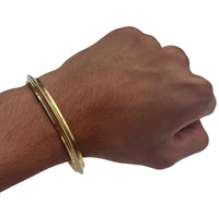 Sikh Brass Kara Stunning Gold Look Traditional Punjabi Kada Singh Karha T24R New lines design unisex