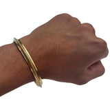 Sikh Brass Kara Stunning Gold Look Traditional Punjabi Kada Singh Karha T24R New lines design unisex