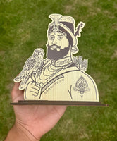 Sikh Wooden Stand Baba Deep Singh Ji Sikh Gurus Home Decor Display Khalsa UU6