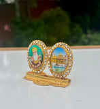 Sikh Dashboard Stand Golden Gems Baba Nanak Ji Harmandir Sahib 2in1 Dual Display Darbar Sahib Amritsar Baba Nanak Ten Gurus Car Stand Luck