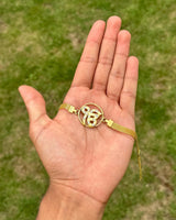 Ik Onkar Bracelet Sikh Gold Plated Religious Jewelry Gift Singh Kaur Kada i28