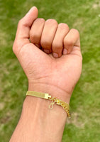 Ik Onkar Bracelet Sikh Gold Plated Religious Jewelry Gift Singh Kaur Kada i28