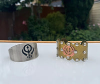 Sikh Warrior Kara Ik Onkar Khanda Bracelet Bangle Taksali Nihang Khalsa Kada i29