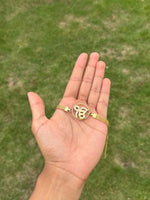 Ik Onkar Bracelet Sikh Gold Plated Religious Jewelry Gift Singh Kaur Kada i28