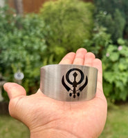 Sikh Warrior Kara Ik Onkar Khanda Bracelet Bangle Taksali Nihang Khalsa Kada i29