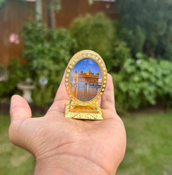 Sikh Car Stand Golden Temple Harmandir Sahib Baba Nanak Home Vehicle Decor RRRE