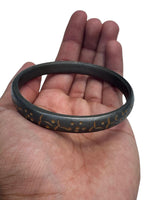 Sikh kara sarbloh floral engraved bangle singh kaur khalsa pure iron kada V12R