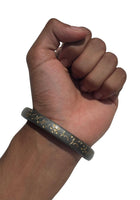 Sikh kara sarbloh floral engraved bangle singh kaur khalsa pure iron kada V12R