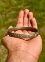 Sikh kara sarbloh floral engraved bangle singh kaur khalsa pure iron kada V12R