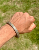 Sikh kara sarbloh floral engraved bangle singh kaur khalsa pure iron kada V12R