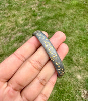 Sikh kara sarbloh floral engraved bangle singh kaur khalsa pure iron kada V32R
