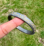 Sikh kara sarbloh floral engraved bangle singh kaur khalsa pure iron kada V32R