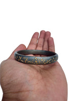 Sikh kara sarbloh floral engraved bangle singh kaur khalsa pure iron kada V32R